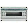 Hermetic surface mounted distribution board 18-module IP65 electrical fuse box ABS UV DIN rail enclosure ELPROMET HT-18