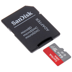 Карта пам'яті microSDXC 64GB UHS-I Class 10 U1 A1 140MB/s Ultra для телефону камери реєстратора + Адаптер SD SANDISK SD-MICRO-10