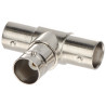 BNC-splitter hun til 2x hun stik koaksial T-adapter CCTV sæt med 100 stk videosignaladapter Delta BNC-G/2BNC-G*P100