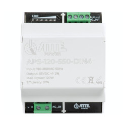 TH35 DIN 레일용 55V DC 2.2A 120W 스위칭 전원 공급 장치 IP PoE CCTV 모니터링 시스템용 고효율 안정화 ATTE APS-120-550-DIN4