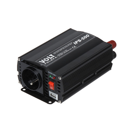 DC/AC įtampos keitiklis 24V/230V 500W USB maitinimo modulis sunkvežimiui VOLT IPS-500/24