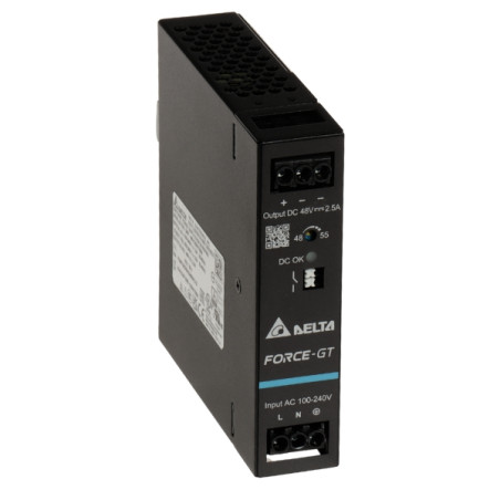 Імпульсний блок живлення 48В 120Вт 2.5А на DIN-рейку Force-GT Delta Electronics DRF-48V120W1GBA