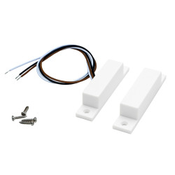 侧装磁力接触传感器 64mm 间隙 20mm NO NC 白色报警门窗磁开关 ACTii AC8474