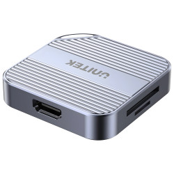 Multifunktionell SD microSD USB-C HDMI 4K 60Hz Audio Jack PD 100W MagSafe Hub-adapter UNITEK S1244CGY01
