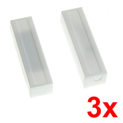3x 磁吸传感器，侧装磁簧开关，50mm，20mm间隙，NC闭合，白色隐藏式线缆，适用于Satel Bosch ACTii AC1597