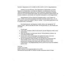 3x Magnētiskais kontaktsensors sānu 64mm atstarpe 20mm NC balts durvīm logiem signalizācijas sistēmai komplekts ACTii AC3287