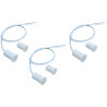 3x Sensor Magnético de Embutir NC Branco para Portas e Janelas Alarme Detetor de Abertura Conjunto de 3 unidades ACTii AC3398