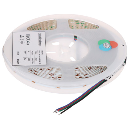 RGB COB LED-nauha 24V 14W 5m - Monivärinen koristevalaistus MW Lighting LED-COB-24V/14W-RGB/5M