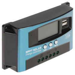 Regulator Solarny Ładowania Akumulatorów PWM 12V 24V 36V 48V 40A LCD USB Fotowoltaika Panel Słon Delta Power SCC-40A-MPPT-LCD-M2