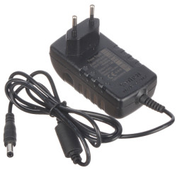 Zasilacz impulsowy wtyczkowy zestaw 100 sztuk do kamer CCTV LED routera 18W stabilizowany napięciowo Delta 12V/1.5A/5.5*P100