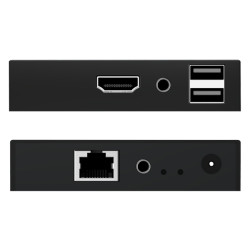 ツイストペアケーブル経由HDMIおよびUSBエクステンダー 最大150m Full HD 1080p KVM対応 Delta HDMI+USB-EX-150-C6
