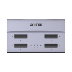Estação de ancoragem e clonagem de discos 4x M.2 NVMe 32TB 40Gbps UNITEK S1243BGY01-EU
