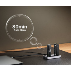 Estação de acoplamento e clonagem de discos 4x M.2 NVMe 32TB 40Gbps UNITEK S1243BGY01-EU