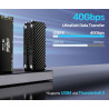 4x M.2 NVMe 32TB 40Gbps dockingstation og diskkloner UNITEK S1243BGY01-EU