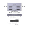 Station d'accueil et de clonage pour 4 disques M.2 NVMe 32 To 40 Gbps UNITEK S1243BGY01-EU