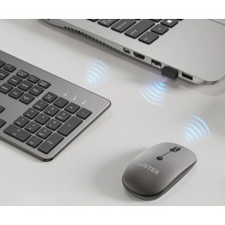 ワイヤレスキーボード＆光学式マウスセット 1600 DPI QWERTY 2.4GHz オフィス用 USBプラグ＆プレイ UNITEK T054AGY01-US