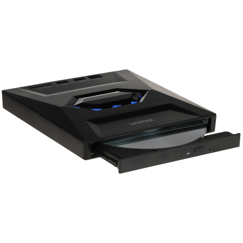 USB-Cハブ SDカードリーダー付き 5in1 ポータブルCD/DVD外付けドライブ UNITEK T1037A01