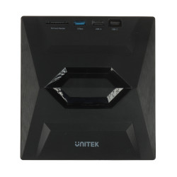 Perakam CD/DVD Luaran USB-C Hub Pembaca SD 5-dalam-1 Pemacu Optik Mudah Alih UNITEK T1037A01