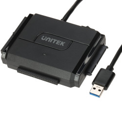 USB 3.0 adapter SATA I II IDE 2.5 3.5 colos SSD HDD SmartLink Trinity konverter híd 12V tápegység UNITEK Y-3324