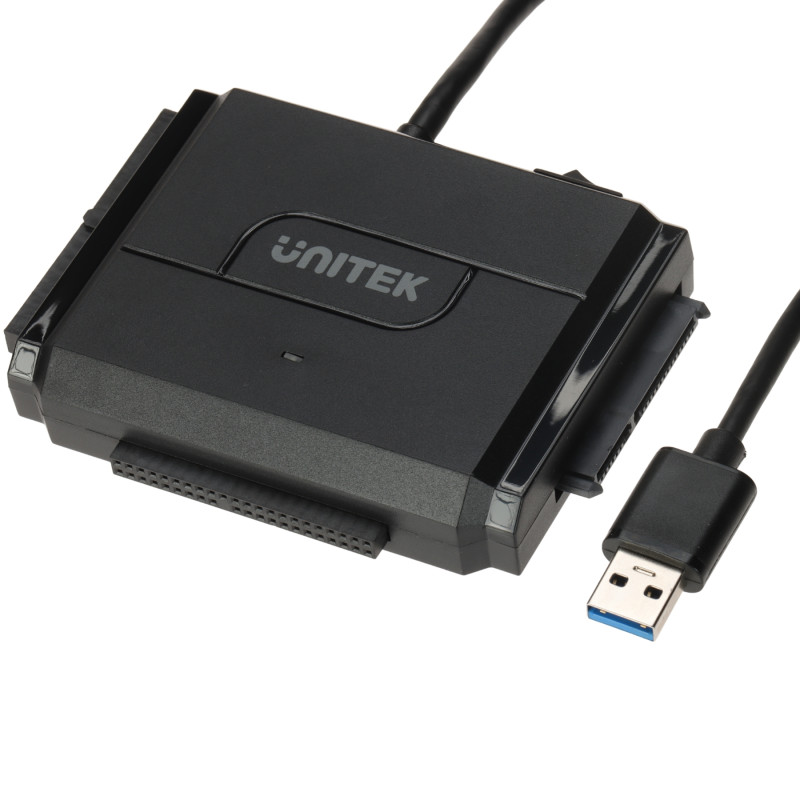 USB 3.0 adapter voor SATA I II IDE 2.5 3.5 inch SSD HDD SmartLink Trinity Converter Bridge 12V voeding UNITEK Y-3324