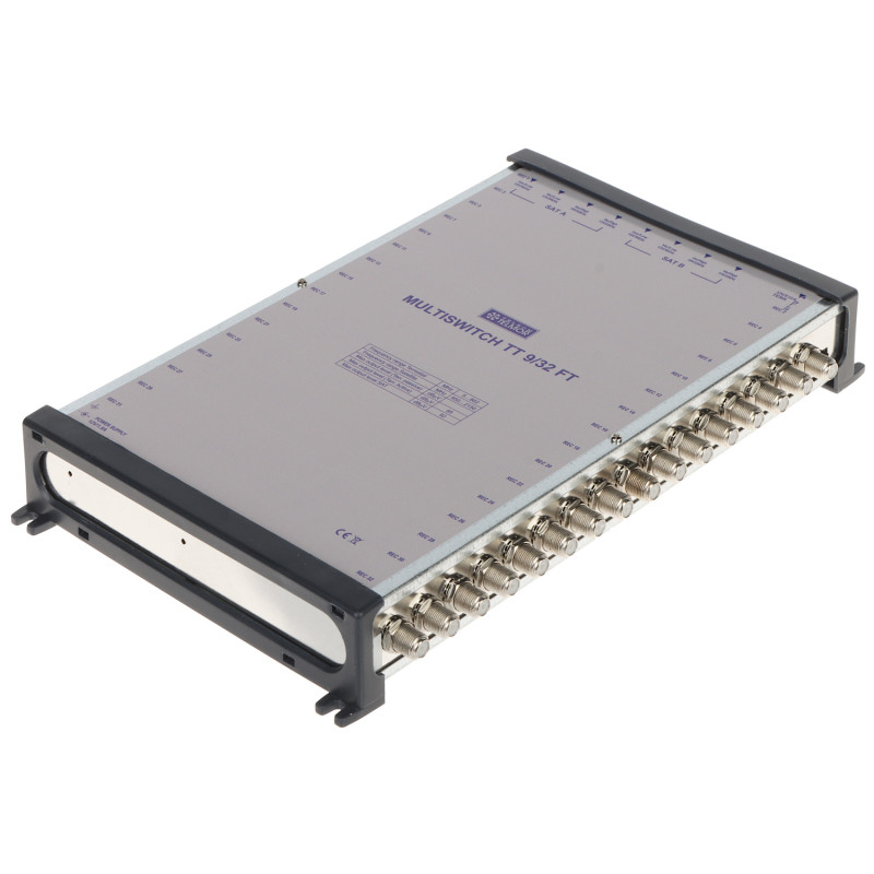 Multiswitch 9 input 32 output terminal TV SAT DVB-T2 isyarat prekoreksi pembahagi TELMOR TT-9/32-FT