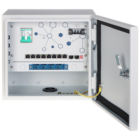 Extern distributiepunt voor camera's 8x PoE + 2x SFP IP55 Expert EXPERT-POE/OTD-82GSFP