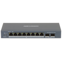 CCTV IP監視ネットワーク用8ポートPoEスイッチ 2ポートSFP付き Hikvision DS-3E1510P-SI