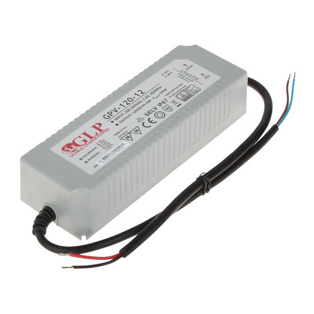 Ερμητικό τροφοδοτικό IP67 12V 10A 120W για LED IR παλμικό σταθεροποιημένο εξωτερικής τοποθέτησης GLP 12V/10A/GPV