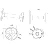Loftbeslag til CCTV-overvågningskameraer sort 50cm arm aluminium robust beslag Hikvision DS-1271ZJ-110(BLACK)