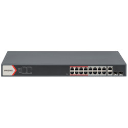 Διαχειρίσιμος Διακόπτης Δικτύου 16 Θυρών PoE 2x Combo SFP Gigabit Smart Managed Rack 19 Hikvision DS-3E1318P-EI(B)