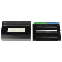 Opbouwverdeelkast 12-modules 1-rij IP40 zwart transparante deur zekeringkast Elektro-Plast Nasielsk ELEGANT-1X12/NT/B/EPN