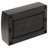 Surface mounted distribution board 12-module 1-row IP40 black transparent door fuse box Elektro-Plast Nasielsk ELEGANT-1X12/NT/B