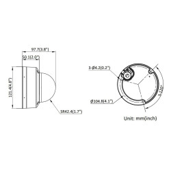 Vandalbestandigt IP-kamera 4 Mpx Smart Hybrid Light AcuSense Hikvision DS-2CD2143G2-LI(2.8MM)