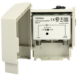 DVB-T2 UHF Mastverstärker regelbare Verstärkung rauscharm 5V 12V Stromversorgung LTE TERRA AB-011