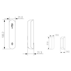 Wireless Magnetic Door Window Contact Sensor 868MHz Alarm System 1200m Range White DAHUA ARD323-W2(868S)