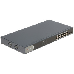 16ポート ギガビット PoE+ スマートマネージドスイッチ 2x SFP 19インチラックマウント 225W Hikvision DS-3E1518P-SI