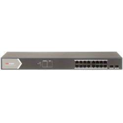 Smart Managed 16-poorts Gigabit PoE+ switch 2x SFP 19 inch rack 225W Hikvision DS-3E1518P-SI