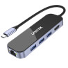 Багатофункціональний USB-C розгалужувач 6в1 HDMI 4K RJ45 Ethernet PD 100W Алюмінієвий хаб Док-станція UNITEK D1084A