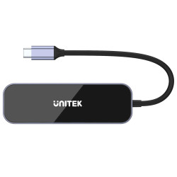 Πολυλειτουργικός διανομέας USB-C 6 σε 1 HDMI 4K RJ45 Ethernet PD 100W Hub αλουμινίου σταθμός σύνδεσης UNITEK D1084A