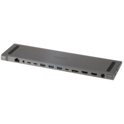 Multifunctioneel KVM Docking Station 4K UHD USB-C Hub 12-in-1 Triple Display PD 100W RJ45 LAN SD-kaartlezer UNITEK D1106AGY01