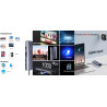 Multimedial USB-C HUB 9-i-1 HDMI 4K VGA Gigabit Ethernet RJ45 SD microSD-kortleser PD 100W Aluminium UNITEK D1113A