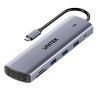 Multifunktionale 11-in-1 USB-C Dockingstation HDMI VGA RJ45 SD MicroSD Kartenleser Audio Jack PD 100W UNITEK D1113BGY01