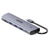 Estación de acoplamiento multifuncional 11 en 1 USB-C HDMI VGA RJ45 Lector de tarjetas SD MicroSD Audio Jack PD 100W UNITEK D111