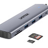 Estación de acoplamiento multifuncional 11 en 1 USB-C HDMI VGA RJ45 Lector de tarjetas SD MicroSD Audio Jack PD 100W UNITEK D111
