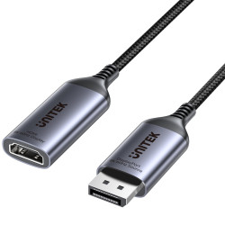 DisplayPort 1.4 - HDMI 2.1 8K 60Hz 4K 120Hz HDR Dolby Atmos 15cm videó adapter UNITEK V1611A01