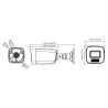Câmera 4 em 1 1080p Smart Hybrid Light IR LED 40m Microfone IP67 Externa BNC Full HD CCTV Analógica Hikvision DS-2CE17D0T-LFS(2.