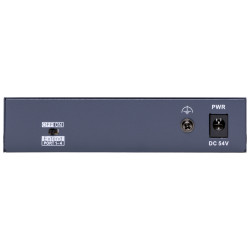 מתג PoE 4 יציאות 10/100 Mbps עם יציאת Uplink אחת לטווח ארוך 300 מטר 45W 6kV מארז מתכת שולחני Hikvision DS-3E0105P-E/M(C)