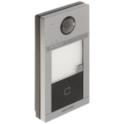 Bezdrátový Wi-Fi IP videotelefon 2Mpx IR RFID čtečka WDR IK08 IP65 povrchová montáž Hikvision DS-KV8113-WME1(C)/SU