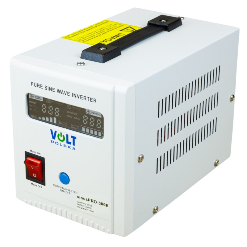 Onduleur UPS 500VA 350W onde sinusoïdale pure AVR pour chaudière chauffage central ordinateur serveur off-grid VOLT Polska SINUS