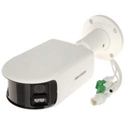 Панорамна IP камера 8Mpx ColorVu 180 градуса LED 40m Аудио Аларма PoE IP67 IVS Активно възпиране Стробоскоп Hikvision DS-2CD2T87